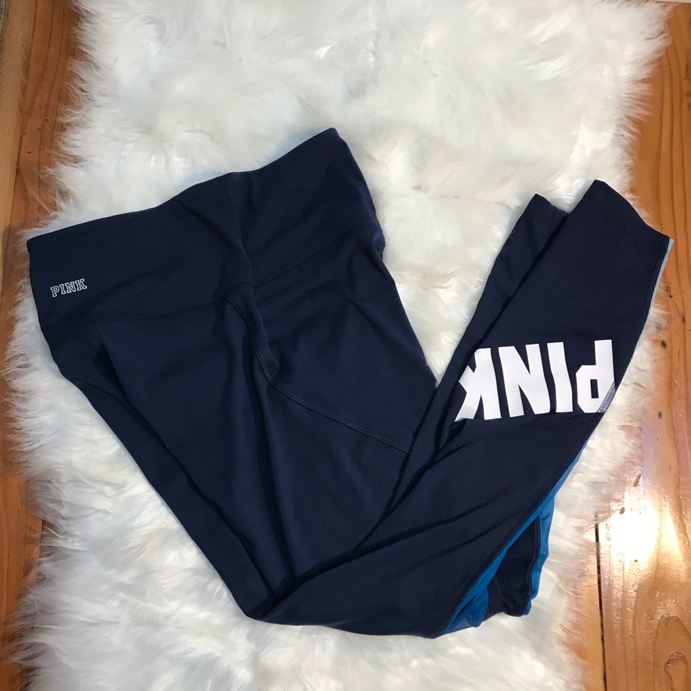 PINK Victoria Secrets Legging Blue White Womens Size Medium